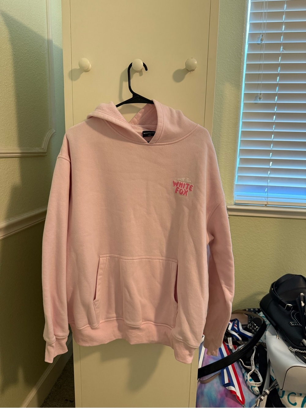 White Fox Boutique Pink Pullover Hoodie